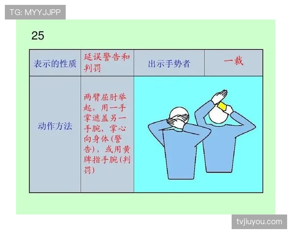 裁判手势规则解析:常见手势含义与判罚标准 裁判手势规则解析:常见手势含义与判罚标准